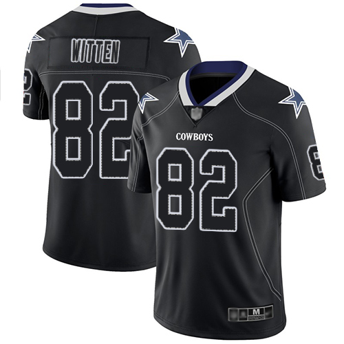 Dallas Cowboys #82 Jason Witten Lights Out Black Men's Stitched Limited Rush Jersey Men's