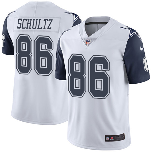 Dallas Cowboys #86 Dalton Schultz White Men's Stitched Limited Rush Jersey Men's