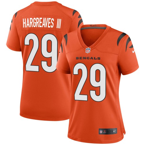 Cincinnati Cincinnati Bengals #29 Vernon Hargreaves III Orange Women's Game Jersey Womens