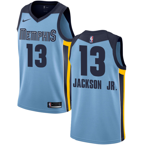 Memphis Grizzlies #13 Jaren Jackson Jr. Light Blue Swingman Statement Edition Jersey Mens