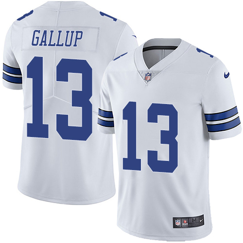 Cowboys #13 Michael Gallup White Men's Stitched Vapor Untouchable Limited Jersey
