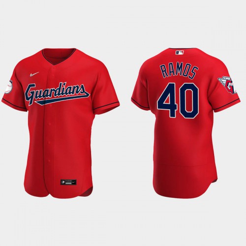 Cleveland Guardians #40 Wilson Ramos Men's 2022 Authentic Alternate Stitched Jersey - Red Men's