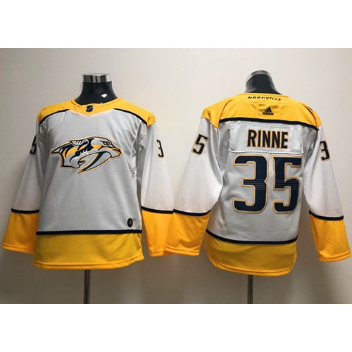 Adidas Nashville Predators #35 Pekka Rinne White Road Authentic Stitched Youth Jersey Youth