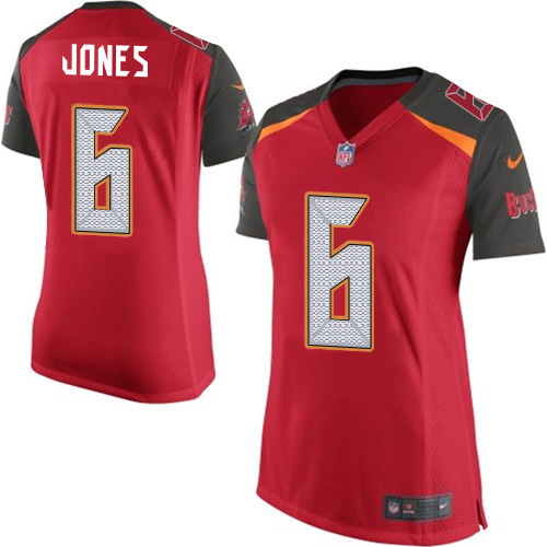 Buccaneers #6 Julio Jones Red Team Color Women's Stitched Vapor Untouchable Elite Jersey