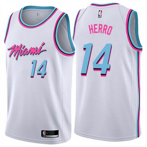 Miami Heat #14 Tyler Herro White Youth Swingman City Edition Jersey Youth