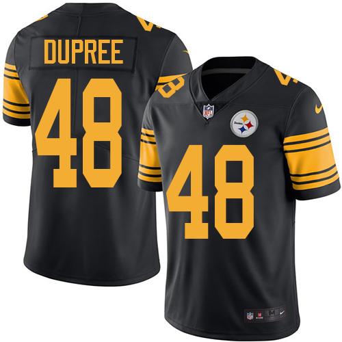 Pittsburgh Steelers #48 Bud Dupree Black Men's Stitched Limited Rush Jersey Men's