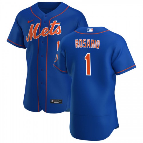 New York New York Mets #1 Amed Rosario Men's Royal Alternate 2020 Authentic Player Jersey Men's