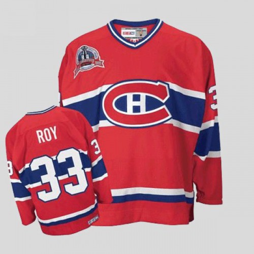 Montreal Canadiens #33 Patrick Roy Stitched Red CCM Jersey Men's