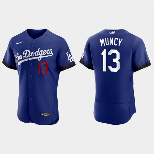 Los Angeles Los Angeles Dodgers #13 Max Muncy Men's 2021 City Connect Authentic Jersey Royal Men's