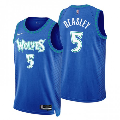 Minnesota Minnesota Timberwolves #5 Malik Beasley Mens Royal 2021/22 Swingman Jersey - City Edition Mens