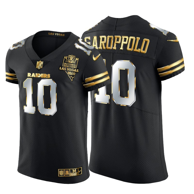Las Vegas Raiders #10 Jimmy Garoppolo Men's Black Edition Vapor Untouchable Elite Jersey