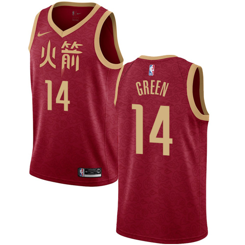 Houston Rockets #14 Gerald Green Red Swingman City Edition 2018/19 Jersey Mens