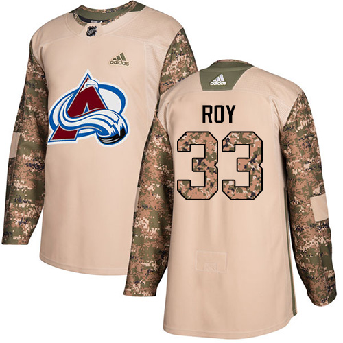 Adidas Colorado Avalanche #33 Patrick Roy Camo Authentic 2017 Veterans Day Stitched Jersey Men's