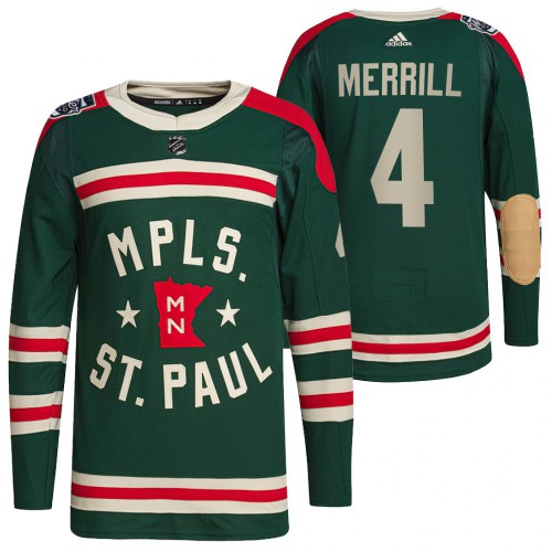 Minnesota Minnesota Wild #4 Jon Merrill Men's Adidas 2022 Winter Classic Authentic Jersey Men's