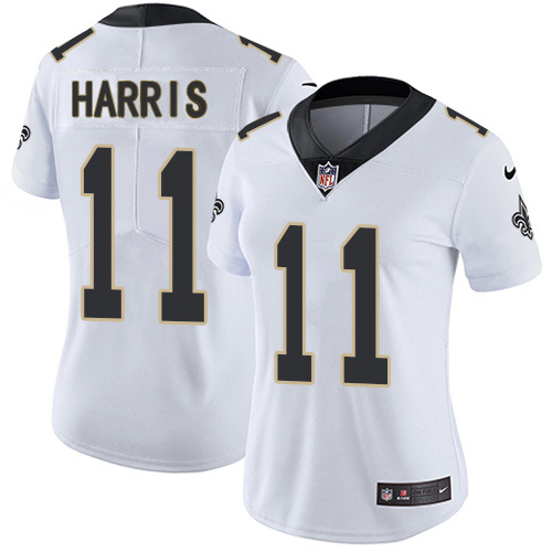 New Orleans Saints #11 Deonte Harris White Women's Stitched Vapor Untouchable Limited Jersey Womens