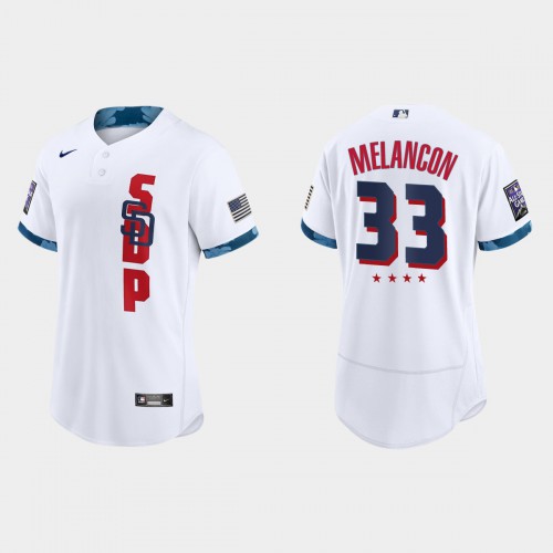 San Diego San Diego Padres #33 Mark Melancon 2021 All Star Game Authentic White Jersey Men's