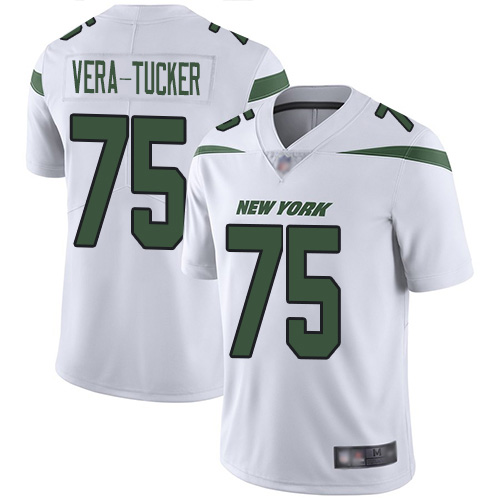 New York Jets #75 Alijah Vera-Tucker White Youth Stitched Vapor Untouchable Limited Jersey Youth