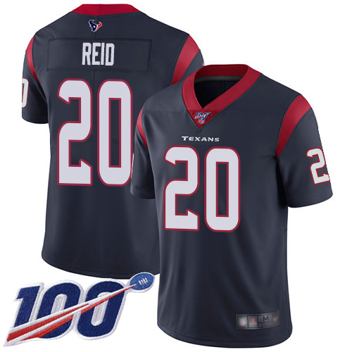 Houston Texans #20 Justin Reid Navy Blue Team Color Men's Stitched 100th Season Vapor Limited Jersey Men's