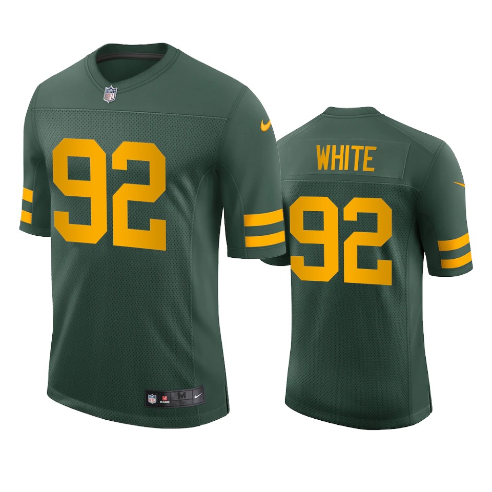 Green Bay Packers #92 Reggie White Men's Alternate Vapor Limited Player Jersey - Green