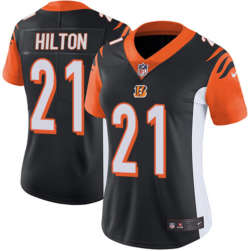 Cincinnati Bengals #21 Mike Hilton Black Team Color Women's Stitched Vapor Untouchable Limited Jersey Womens
