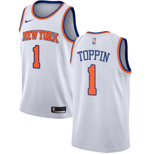 New York Knicks #1 Obi Toppin White Youth Swingman Association Edition Jersey Youth