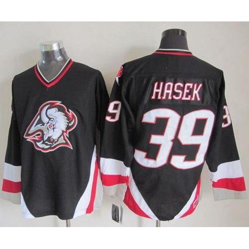 Buffalo Sabres #39 Dominik Hasek Black CCM Throwback Stitched Jersey Men's