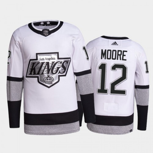 Adidas Los Angeles Kings #12 Trevor Moore Men's 2021-22 Alternate Authentic Jersey - White Men's