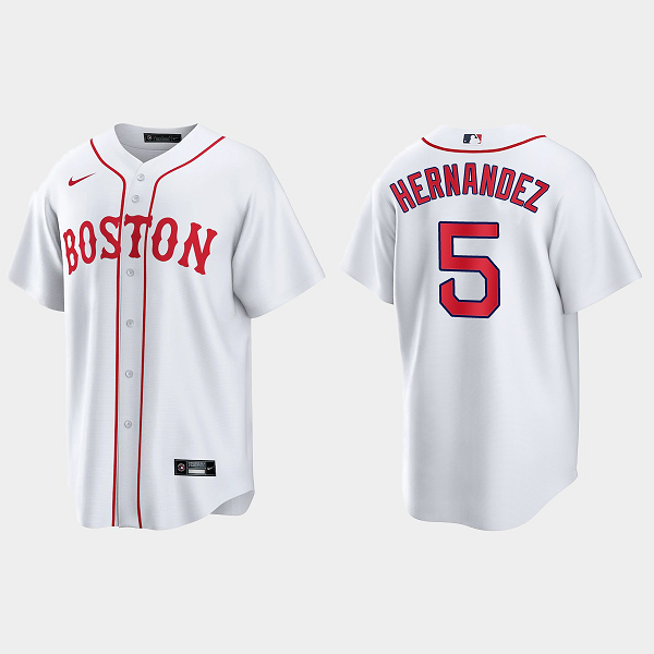 Men's Youth Women's Boston Red Sox #5 Enrique Hernandez 2021 Patriots' Day Cool Base Jersey - White