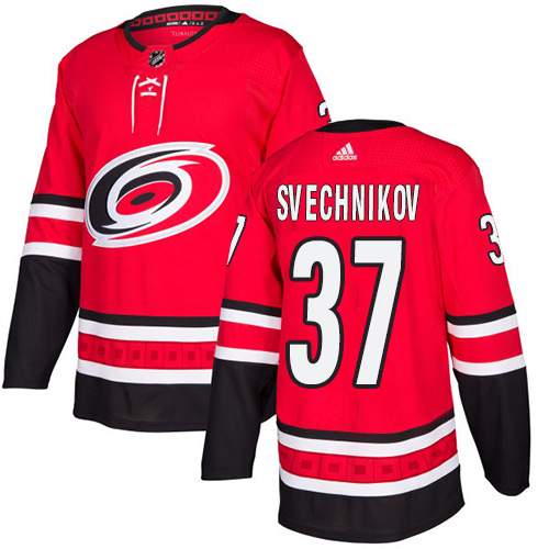 Adidas Carolina Hurricanes #37 Andrei Svechnikov Red Home Authentic Stitched Youth Jersey Youth