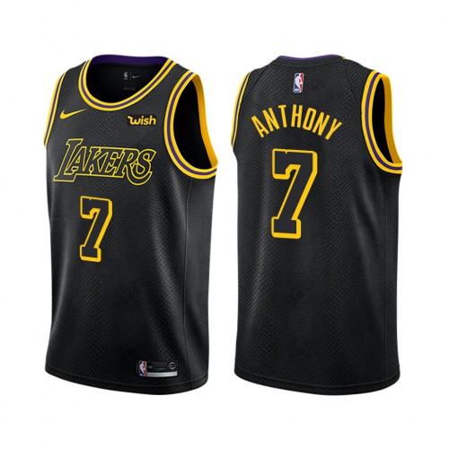 Los Angeles Lakers #7 Carmelo Anthony Black Swingman City Edition Jersey Mens
