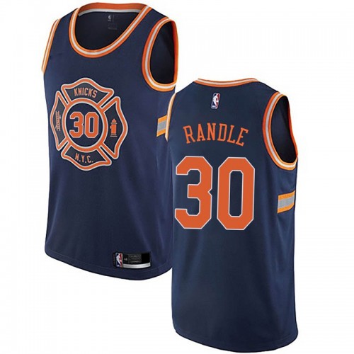 New York Knicks #30 Julius Randle Navy Swingman City Edition Jersey Mens