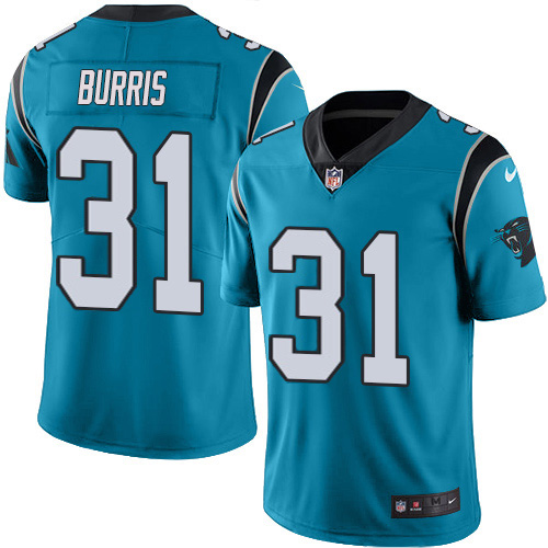 Carolina Panthers #31 Juston Burris Blue Alternate Youth Stitched Vapor Untouchable Limited Jersey Youth