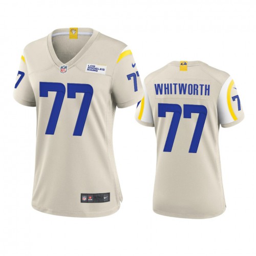 Los Angeles Los Angeles Rams #77 Andrew Whitworth Women's Game Jersey - Bone Womens
