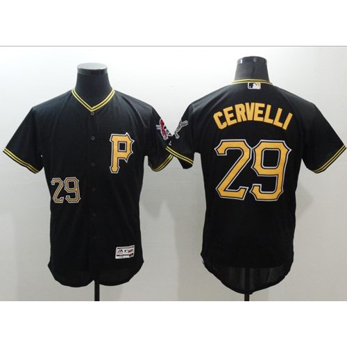 Pittsburgh Pirates #29 Francisco Cervelli Black Flexbase Authentic Collection Stitched Jersey Men's