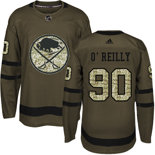 Adidas Buffalo Sabres #90 Ryan O'Reilly Green Salute to Service Stitched Jersey Men's