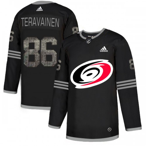 Adidas Carolina Hurricanes #86 Teuvo Teravainen Black Authentic Classic Stitched Jersey Men's