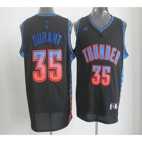 Oklahoma City Thunder #35 Kevin Durant Black Stitched Vibe Jersey Mens