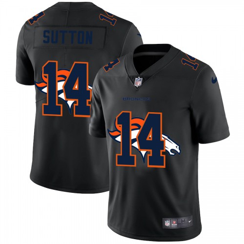 Denver Denver Broncos #14 Courtland Sutton Men's Team Logo Dual Overlap Limited Jersey Black Men's