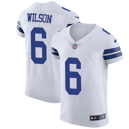 Cowboys #6 Donovan Wilson White Men's Stitched New Elite Jersey