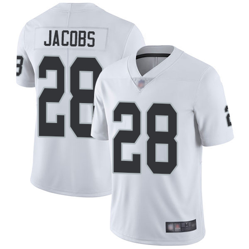 Raiders #28 Josh Jacobs White Youth Stitched Vapor Untouchable Limited Jersey