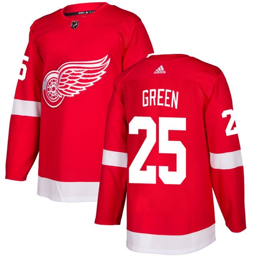 Adidas Detroit Red Wings #25 Mike Green Red Home Authentic Stitched Jersey Men's