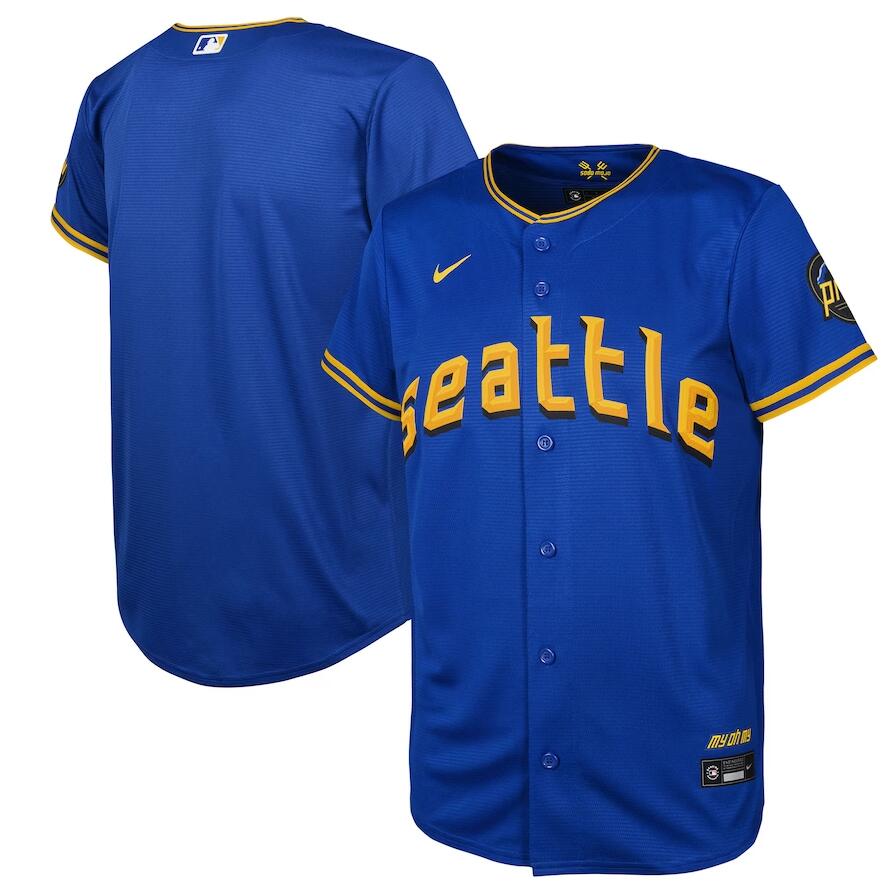 Seattle Mariners Blank Youth Royal 2023 City Connect Player Jersey