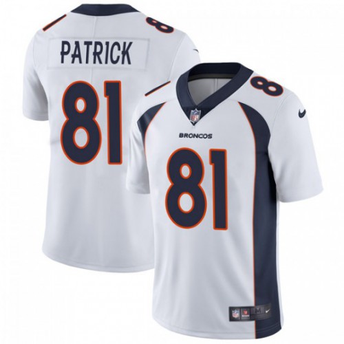 Denver Broncos #81 Tim Patrick White Men's Stitched Vapor Untouchable Limited Jersey Men's