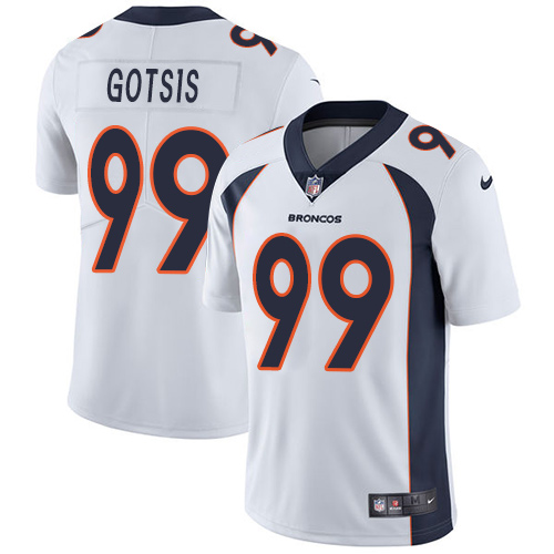 Denver Broncos #99 Adam Gotsis White Men's Stitched Vapor Untouchable Limited Jersey Men's