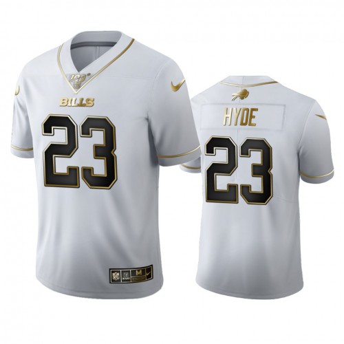 Buffalo Buffalo Bills #23 Micah Hyde Men's White Golden Edition Vapor Limited 100 Jersey Men's