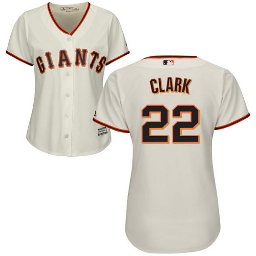 San Francisco Giants #22 Will Clark Cream Home Women's Stitched Jersey Womens