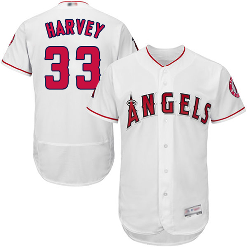 Los Angeles Angels of Anaheim #33 Matt Harvey White Flexbase Authentic Collection Stitched Jersey Men's