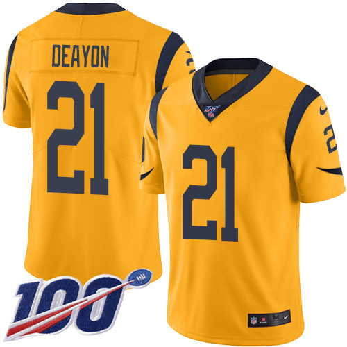 Los Angeles Rams #21 Donte Deayon Gold Men's Stitched Limited Rush 100th Season Jersey Men's