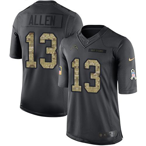 Chargers #13 Keenan Allen Black Men's Stitched Limited 2016 Salute To Service Jersey