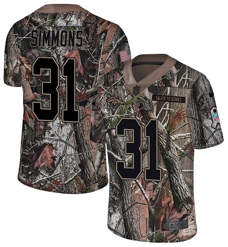 Broncos #31 Justin Simmons Camo Men's Stitched Limited Rush Realtree Jersey